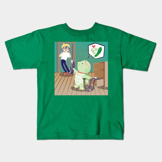 Kappa + “cucumber “ Kids T-Shirt by tommyibrado